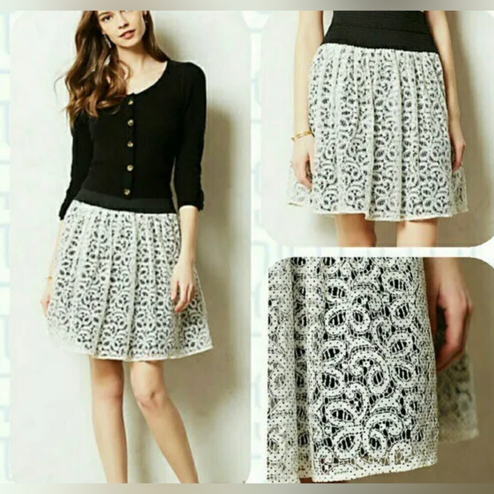 Stand out in this HD in Paris Ninette small white lace skirt over black netting.